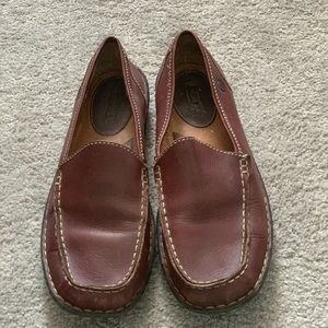 Born brown leather loafers